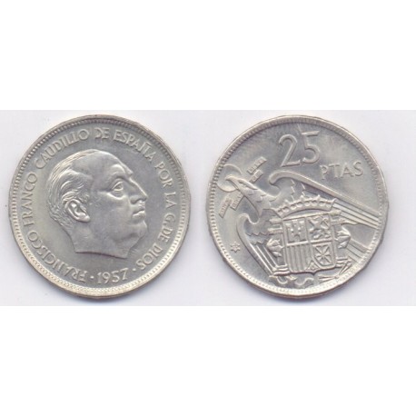 Estado Español. 1957*(70). 25 Pesetas (SC)