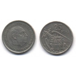 Estado Español. 1957*(69). 25 Pesetas (MBC)