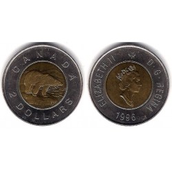 (270) Canadá. 1996. 2 Dollars (MBC)