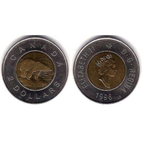 (270) Canadá. 1996. 2 Dollars (MBC)