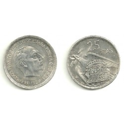 Estado Español. 1957*(69). 25 Pesetas (EBC)