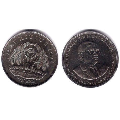 (56) Mauricio. 1991. 5 Rupees (SC)
