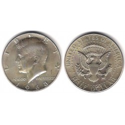 (202a) Estados Unidos de América. 1968(D). Half Dollar (MBC+) (Plata)