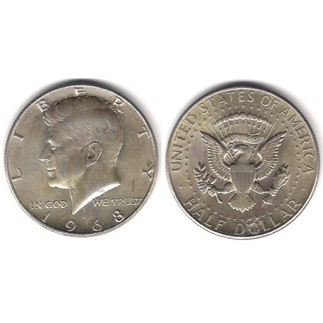 (202a) Estados Unidos de América. 1968(D). Half Dollar (MBC+) (Plata)