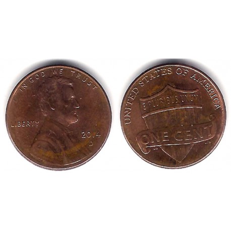 (468) Estados Unidos de América. 2014(D). 1 Cent (MBC)