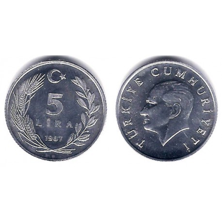 (963) Turquía. 1987. 5 Lira (SC)