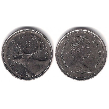 (74) Canadá. 1989. 25 Cents (MBC-)