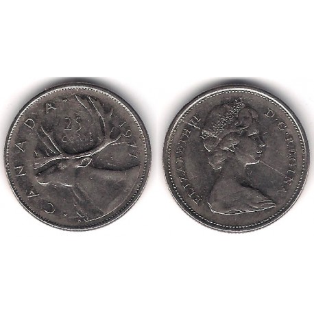 (62b) Canadá. 1977. 25 Cents (MBC)