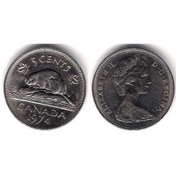 (60.1) Canadá. 1974. 5 Cents (MBC+)