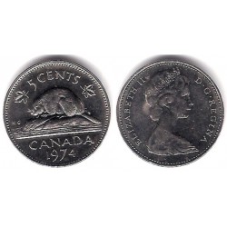 (60.1) Canadá. 1974. 5 Cents (MBC+)