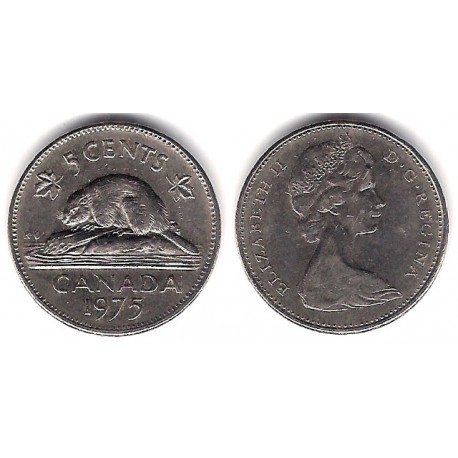 (60.1) Canadá. 1975. 5 Cents (MBC)