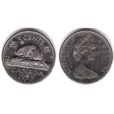 (60.1) Canadá. 1977. 5 Cents (MBC)
