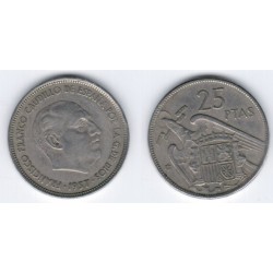 Estado Español. 1957*(64). 25 Pesetas (MBC)