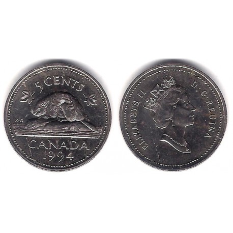 (182) Canadá. 1994. 5 Cents (MBC)