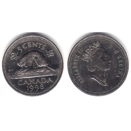 (182) Canadá. 1998. 5 Cents (MBC+)
