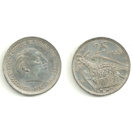 Estado Español. 1957*(59). 25 Pesetas (MBC-)