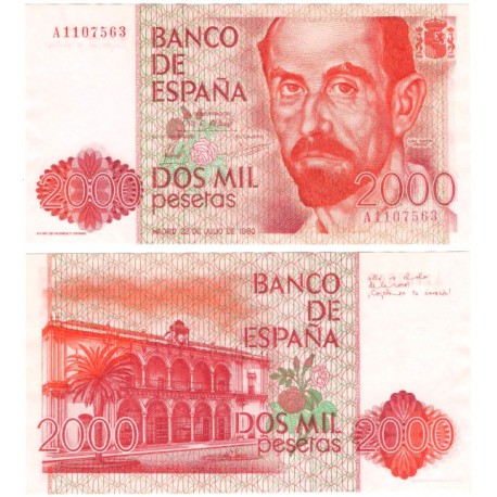 España. 1980. 2000 Pesetas (EBC+) Serie A