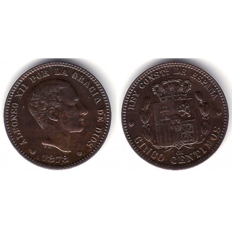 Alfonso XII. 1878. 5 Céntimos (SC-) Ceca de Barcelona OM