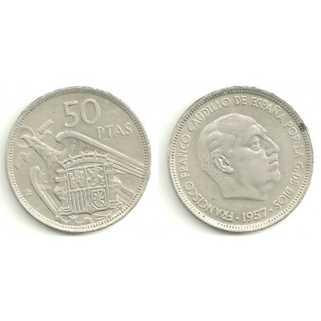 Estado Español. 1957*(71). 50 Pesetas (EBC)