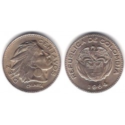 (212.2) Colombia. 1964. 10 Centavos (EBC)