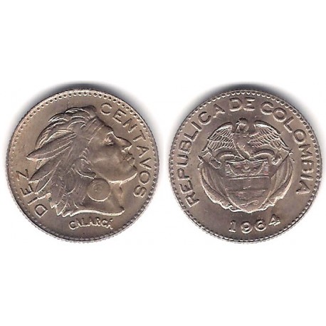 (212.2) Colombia. 1964. 10 Centavos (EBC)
