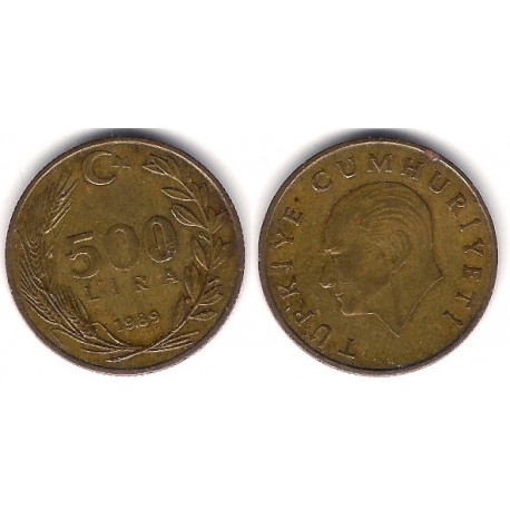 (989) Turquía. 1989. 500 Lira (MBC)