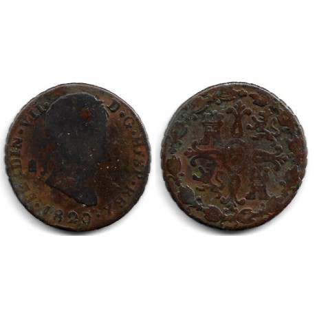 Fernando VII. 1820. 8 Maravedi (BC) Ceca de Segovia