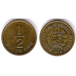 (265) Perú. 1976. 1/2 Sol de Oro (EBC+)
