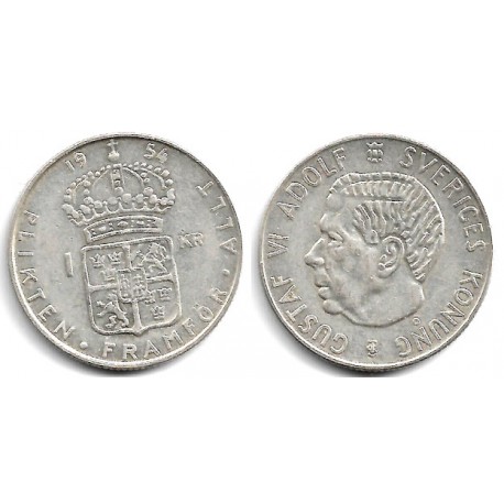 (826) Suecia. 1954. 1 Krona (EBC) (Plata)