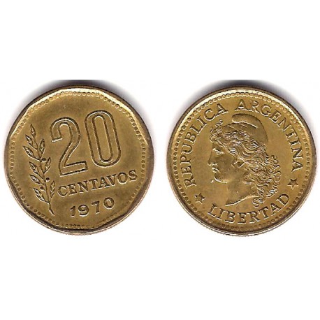 (67) Argentina. 1970. 20 Centavos (MBC)