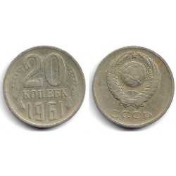(Y132) Unión Soviética. 1961. 20 Kopeks (MBC)