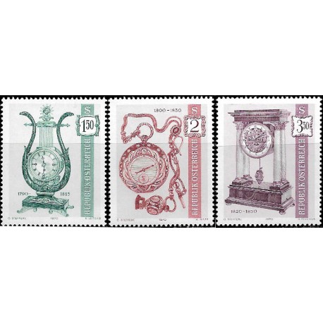 Austria. 1970. Serie Completa. Relojes Antiguos (Nuevo)
