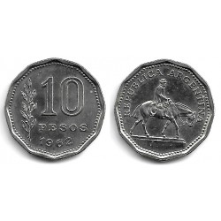 (60) Argentina. 1962. 10 Pesos (EBC)