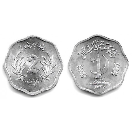 (34) Pakistán. 1975. 2 Paisa (SC)