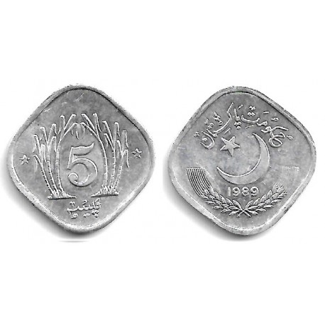 (52) Pakistán. 1989. 5 Paisa (SC)