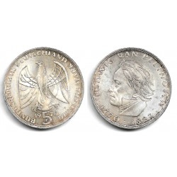 (127) Alemania. 1970(F). 5 Mark (SC) (Plata)