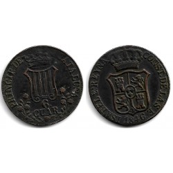 Isabel II. 1846. 6 Cuartos (MBC) Ceca de Cataluña