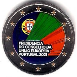 Portugal. 2021. 2 Euro (SC) Coloreada