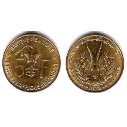 (2a) Estados África Oeste. 1972. 5 Francs (SC-)