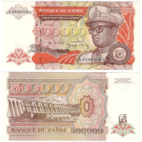 (43) Zaire. 1992. 500.000 Zaires (SC)