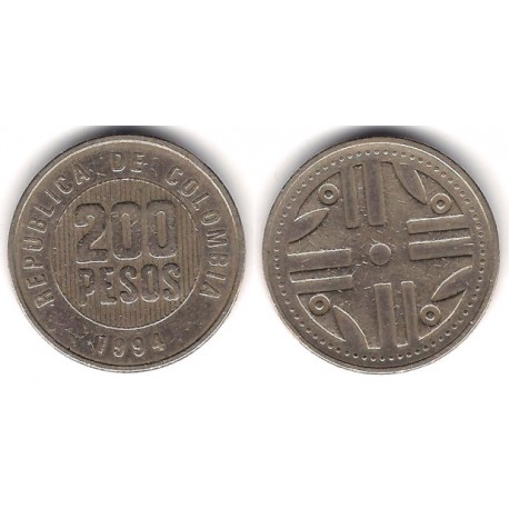 (287) Colombia. 1994. 200 Pesos (BC+)