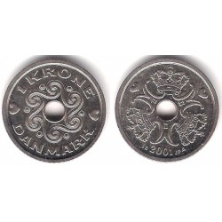(873.1) Dinamarca. 2001. 1 Krone (EBC+)