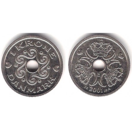 (873.1) Dinamarca. 2001. 1 Krone (EBC+)
