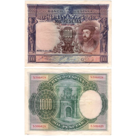 España. 1925. 1000 Pesetas (MBC-) Sin Serie
