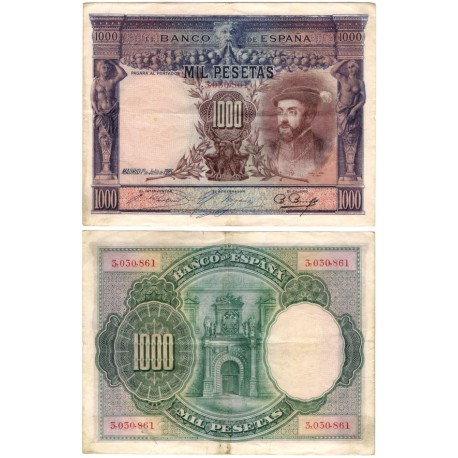 España. 1925. 1000 Pesetas (MBC-) Sin Serie