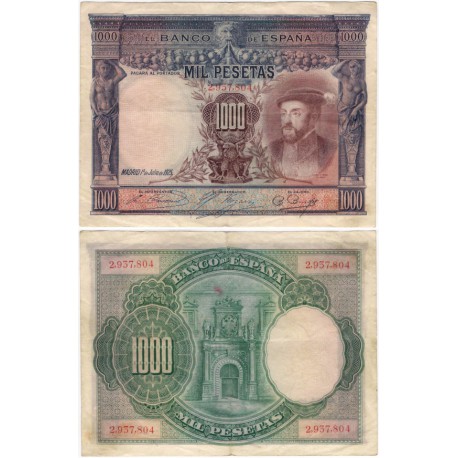España. 1925. 1000 Pesetas (MBC-) Sin Serie
