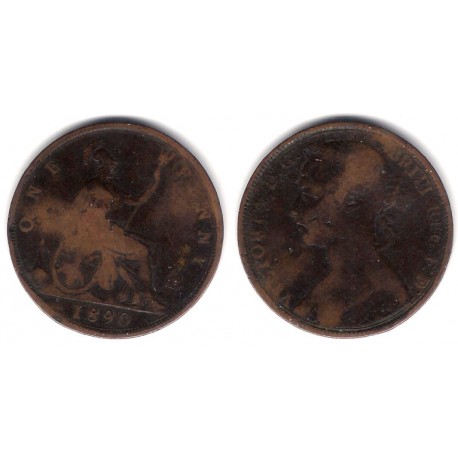 (755) Gran Bretaña. 1890. 1 Penny (RC+)