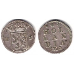 (48a) Países Bajos. 1730. 2 Stuivers (BC+) (Plata)