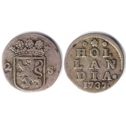(48a) Países Bajos. 1737. 2 Stuivers (BC+) (Plata)