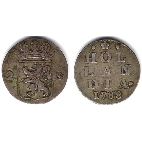 (48a) Países Bajos. 1788. 2 Stuivers (BC) (Plata)